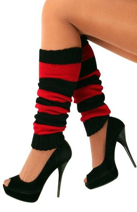 Feestbazaar Beenwarmers zwart/rood
