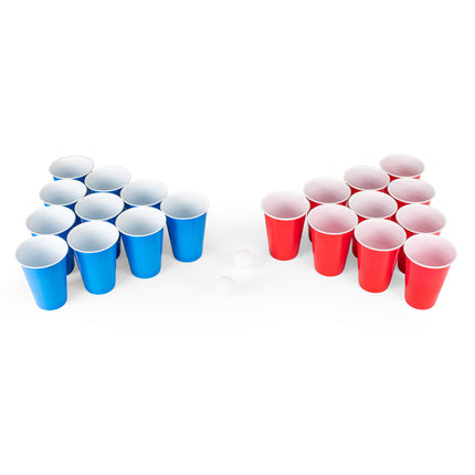 Feestbazaar Beer Pong Set Rood/Blauw