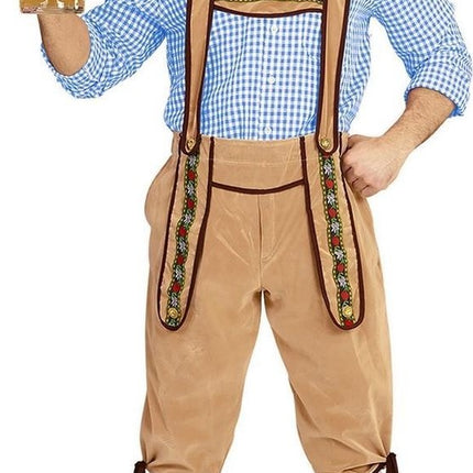 Feestbazaar Beierse Lederhose Beige Man Oskar