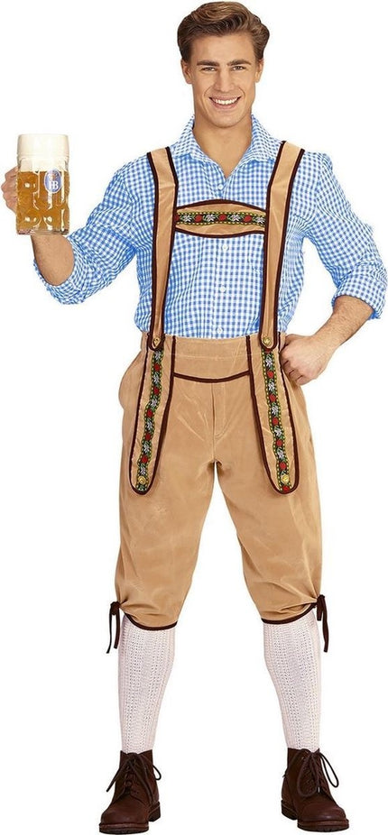Feestbazaar Beierse Lederhose Beige Man Oskar