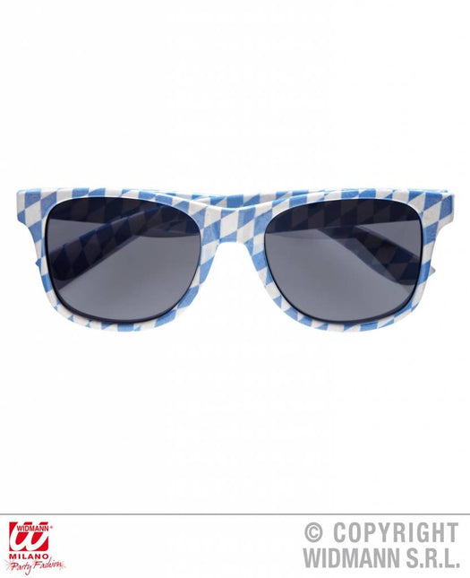 Feestbazaar Beierse print Bril met donkere glazen