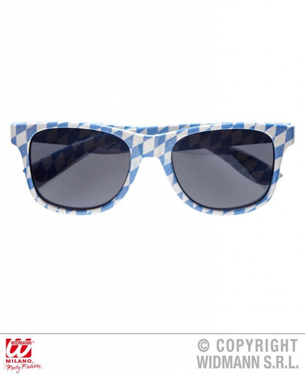 Feestbazaar Beierse print Bril met donkere glazen