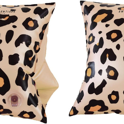 Feestbazaar Beige Panterprint Baby Zwembandjes 0-2 Jaar