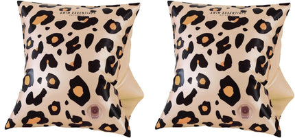 Feestbazaar Beige Panterprint Baby Zwembandjes 0-2 Jaar