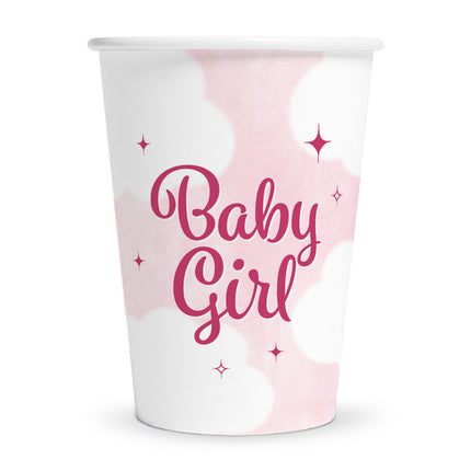 Feestbazaar Bekers Baby Girl 210ml (8st)