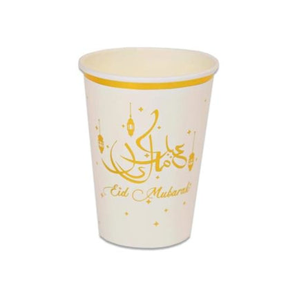 Feestbazaar Bekers Eid Mubarak Goud (8st)