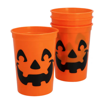 Feestbazaar Bekers Halloween Pompoen Oranje