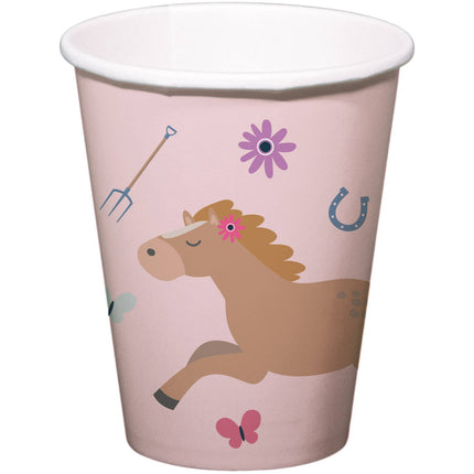Feestbazaar Bekers Happy Horses 250 ml (8st)