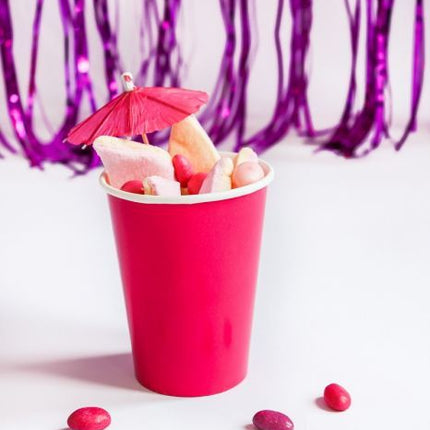 Feestbazaar Bekers Magenta - 8 stuks