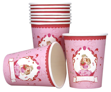 Feestbazaar Bekers Prinses hotstamp 8 stuks