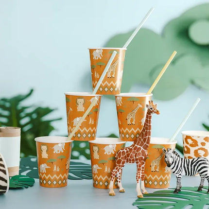 Feestbazaar Bekers Safari Oranje (6st)