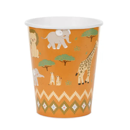 Feestbazaar Bekers Safari Oranje (6st)