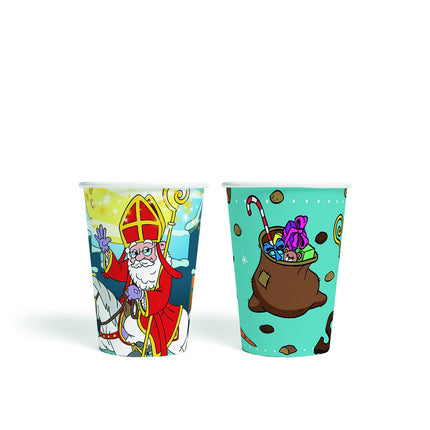 Feestbazaar Bekers Sinterklaas & Ozosnel Cartoon (8st)