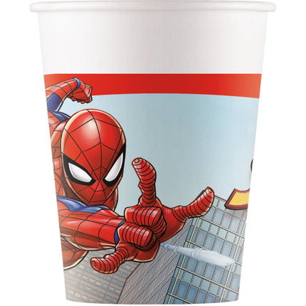 Feestbazaar Bekers Spider-Man 200ml (8st)