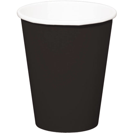 Feestbazaar Bekers zwart 350ml - 8 stuks