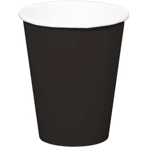 Feestbazaar Bekers zwart 350ml - 8 stuks