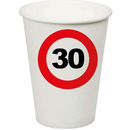 Feestbazaar Bekertjes 30 jaar verkeersbord (8st)