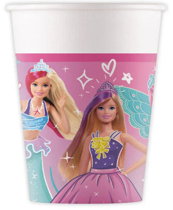 Feestbazaar Bekertjes Barbie Fantasy 200ml (8st)