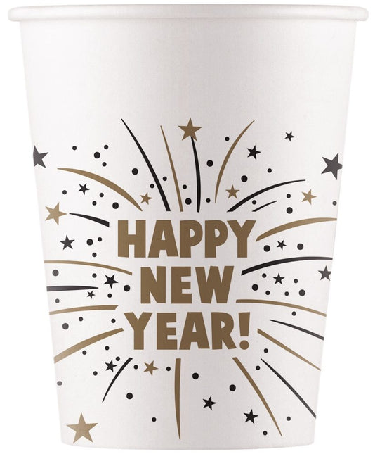 Feestbazaar Bekertjes Happy New Year Flares (8st)