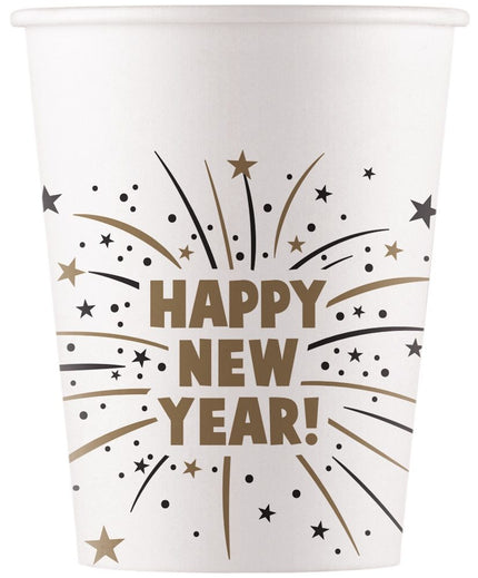 Feestbazaar Bekertjes Happy New Year Flares (8st)