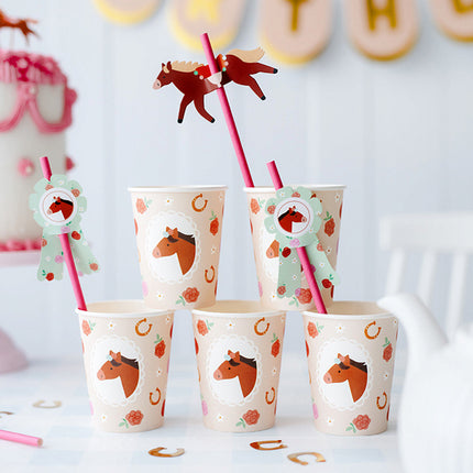 Feestbazaar Bekertjes Paarden Perzik (6st)