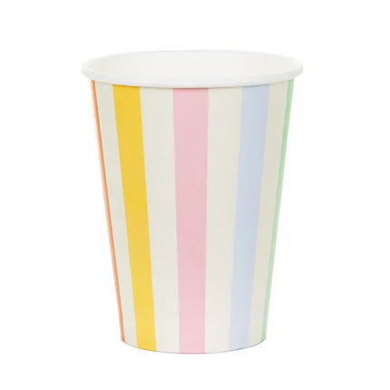 Feestbazaar Bekertjes Pastel Strepen (6st)