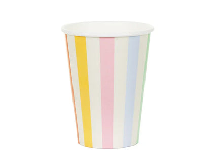 Feestbazaar Bekertjes Pastel Strepen (6st)
