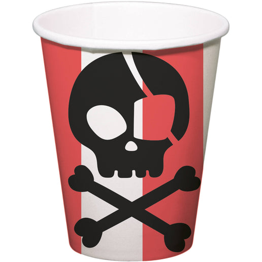 Feestbazaar Bekertjes Pirate Party Doodshoofd 250ml (8st)