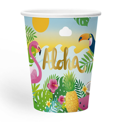 Feestbazaar Bekertjes Tropical Aloha (8st)