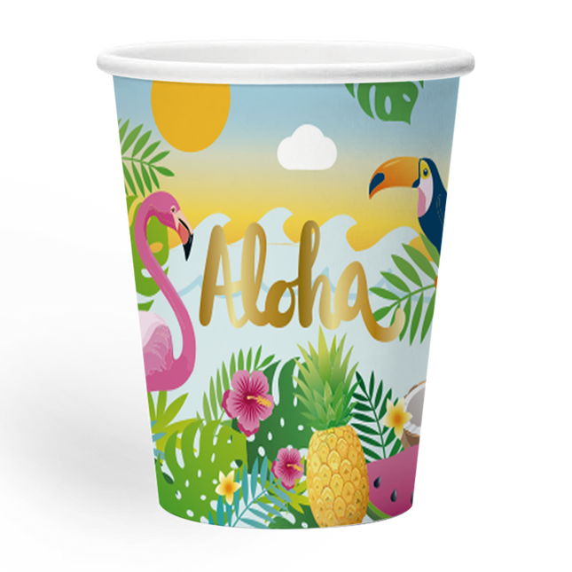 Feestbazaar Bekertjes Tropical Aloha (8st)