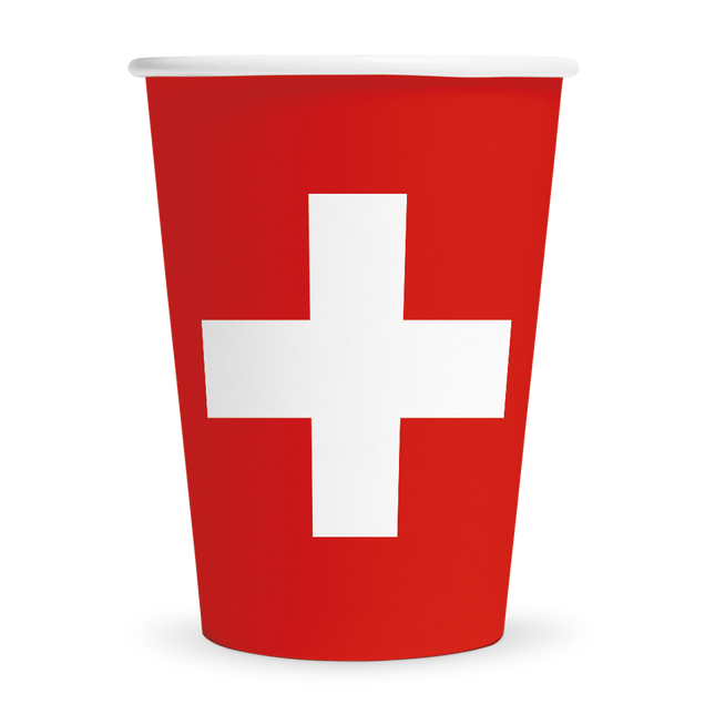 Feestbazaar Bekertjes Zwitserland 210ml (8st)