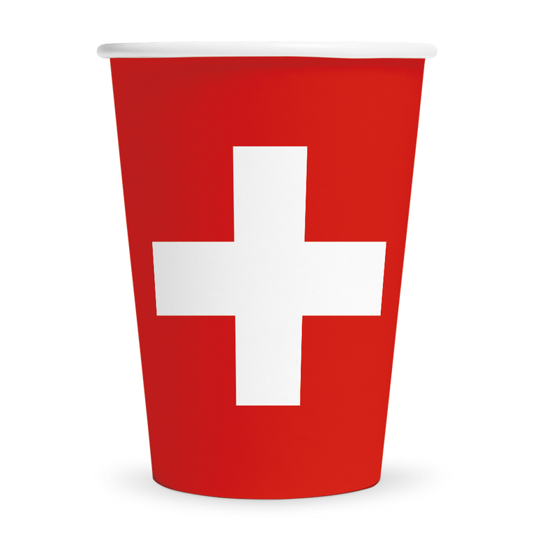 Feestbazaar Bekertjes Zwitserland 210ml (8st)