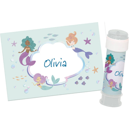 Feestbazaar Bellenblaas Stickers Zeemeermin Magic (6st)