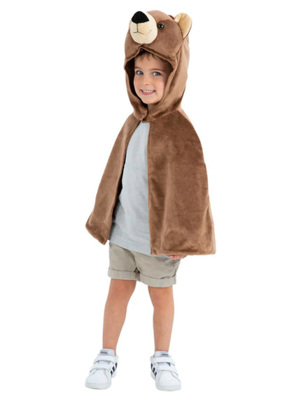 Feestbazaar Beren Cape Kind Bruin Deluxe
