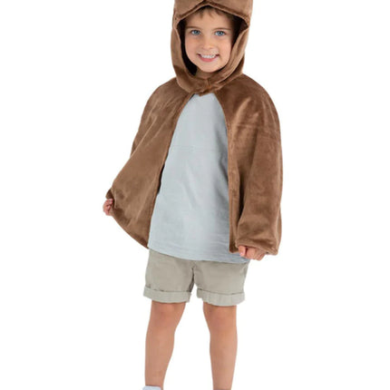 Feestbazaar Beren Cape Kind Bruin Deluxe