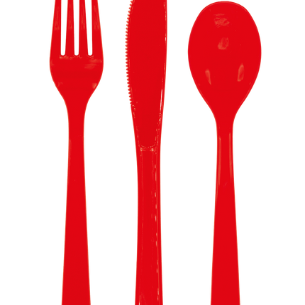 Feestbazaar Bestek classic red (18st)