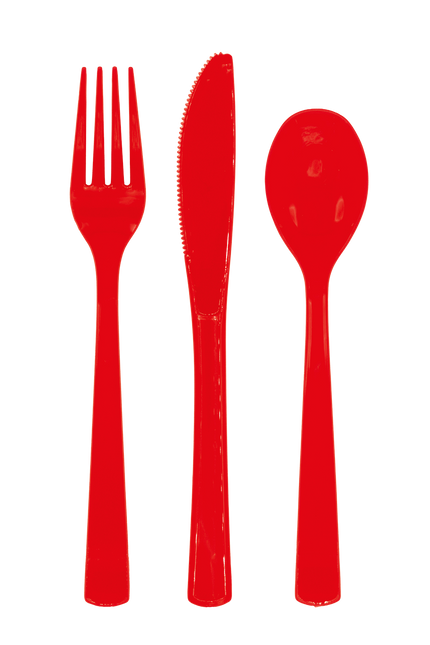 Feestbazaar Bestek classic red (18st)
