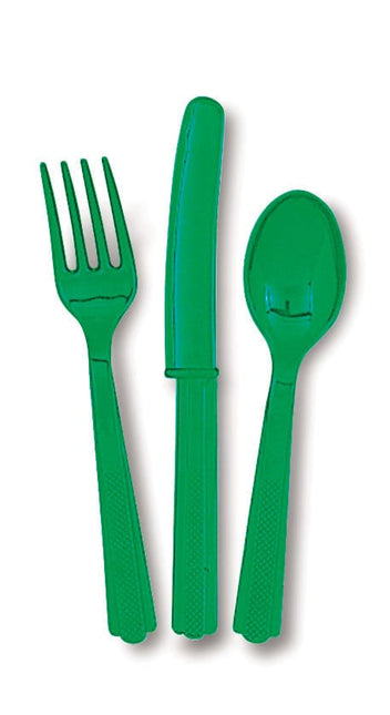 Feestbazaar Bestek Emerald Groen 18 Stuks