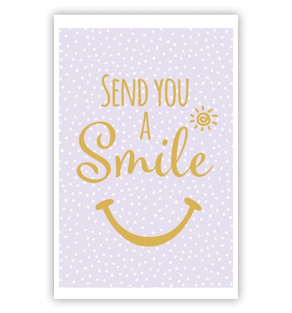 Feestbazaar Beterschapskaart Smile