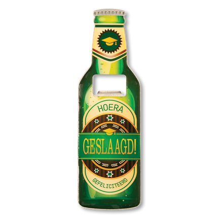 Feestbazaar Bier opener Hoera Geslaagd