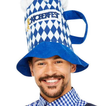 Feestbazaar Bierhoed Oktoberfest Blauw Wit