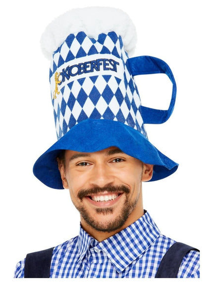 Feestbazaar Bierhoed Oktoberfest Blauw Wit