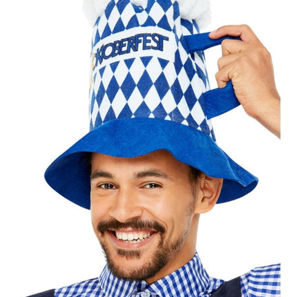Feestbazaar Bierhoed Oktoberfest Blauw Wit