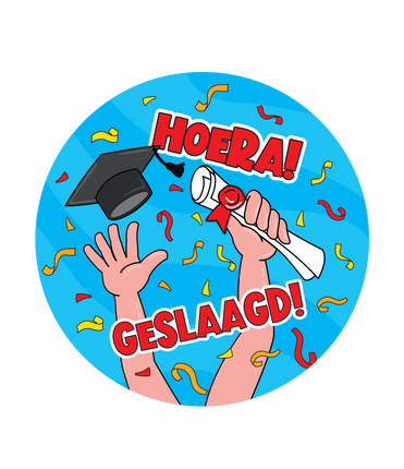 Feestbazaar Bierviltjes 'Hoera Geslaagd' Cartoon (6st)