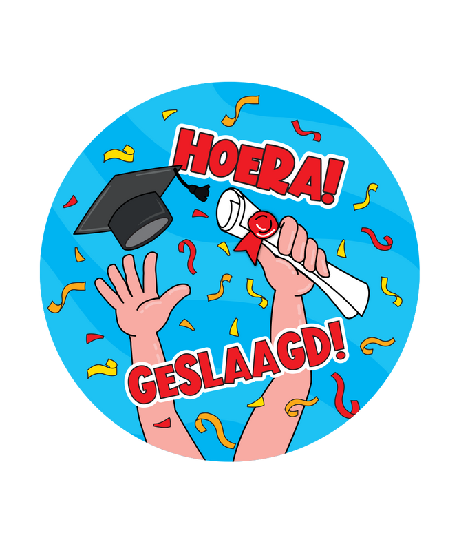 Feestbazaar Bierviltjes 'Hoera Geslaagd' Cartoon (6st)