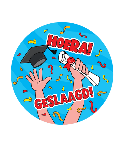 Feestbazaar Bierviltjes 'Hoera Geslaagd' Cartoon (6st)