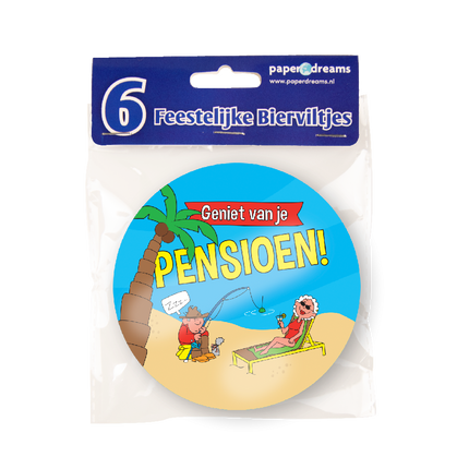Feestbazaar Bierviltjes Pensioen (6st)