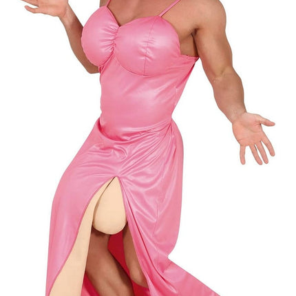 Feestbazaar Big Drag Queen Man Kostuum Pink