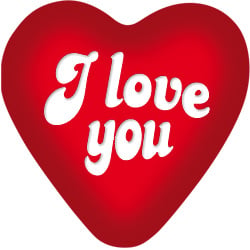 Feestbazaar Big Sign Bord I love You
