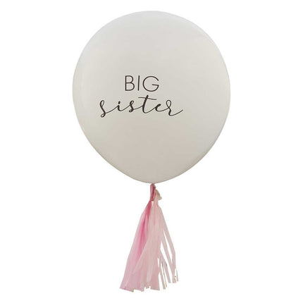 Feestbazaar Big Sister Ballon Met Roze Tassels